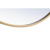 Elegant Decor Metal Frame Round Mirror 36 Inch Brass Finish MR4042BR